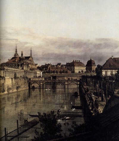 Il Fossato dello Zwinger a Dresda da Bernardo Bellotto